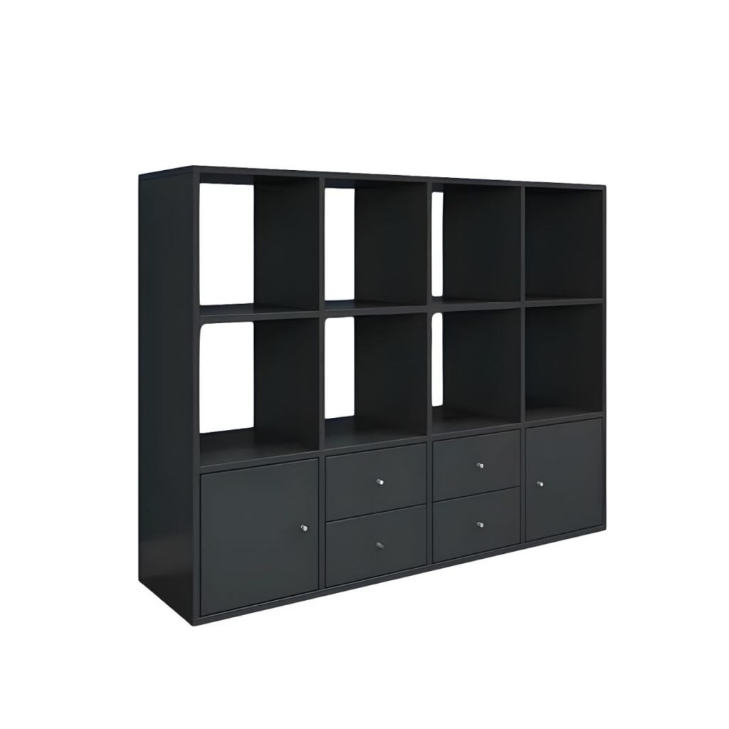 1200x12004 333 Modern 8-Cube Open Bookcase - Minimalist Wooden Storage Organizer for Living Room & Office