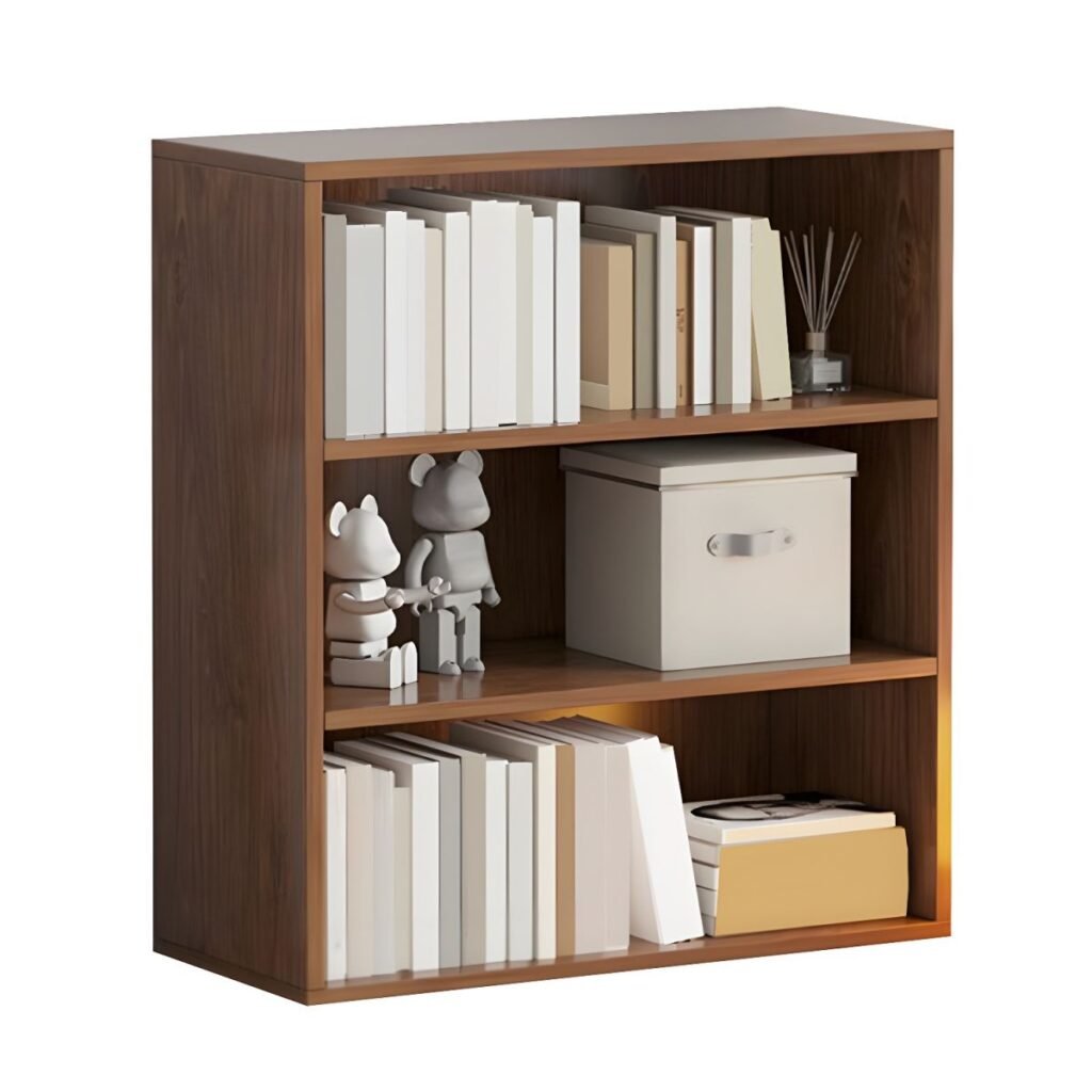 1200x12004 339 Modern Wooden Bookcase with Open Shelf Design - 3-Tier Minimalist Storage for Small Spaces