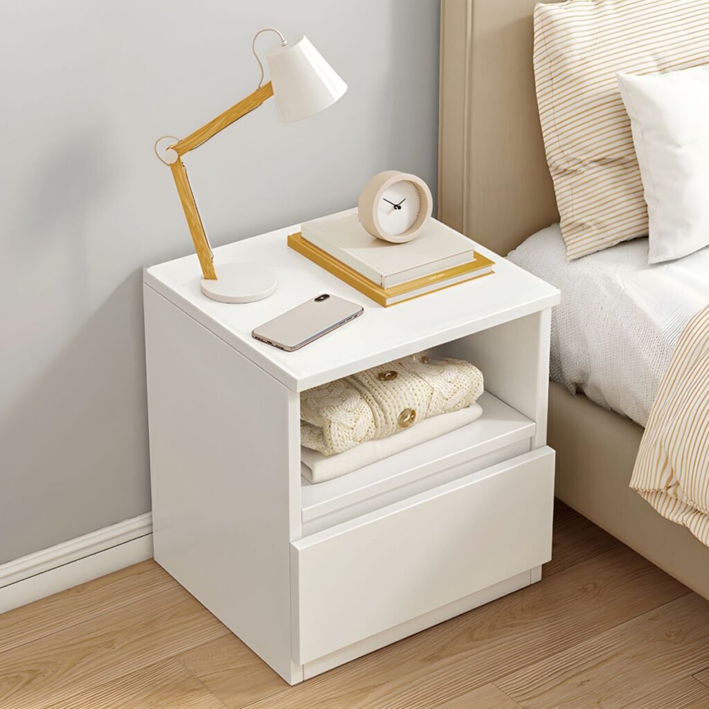 1200x12004 383 Cosy Minimalist Nightstand with 2-Tier Storage