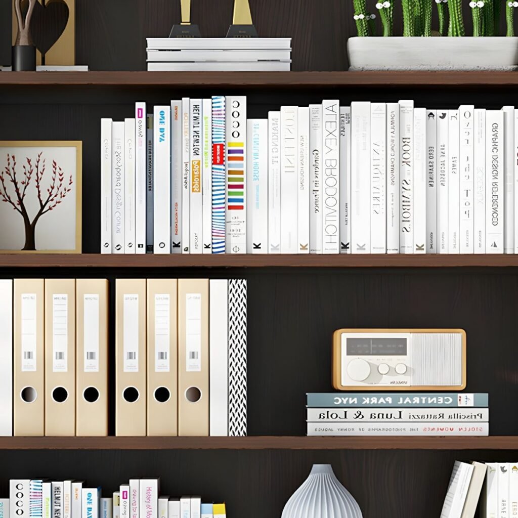 1200x12005 319 Library Storage Bookcase Cabinet Wooden No Doors Design Living Room Bookshelf