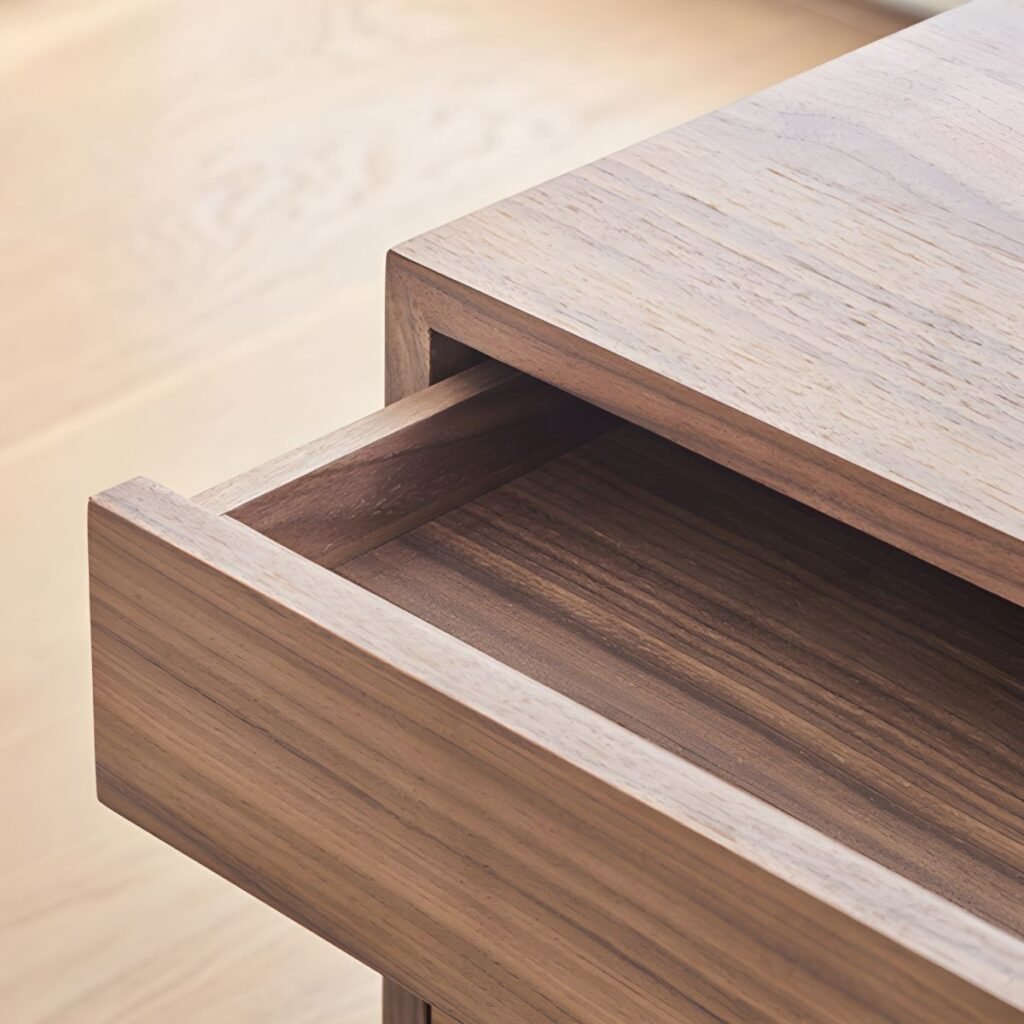 1200x12005 385 Rustic Warm Wood Side Stand with 1 Deep Drawer