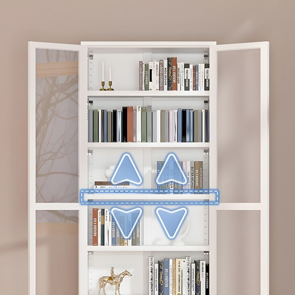 1200x12006 311 Wooden Modern Bookcase With Embedded 2/6 Doors Storage Living Room Library Cabinet Book Shelvese Bookshelf