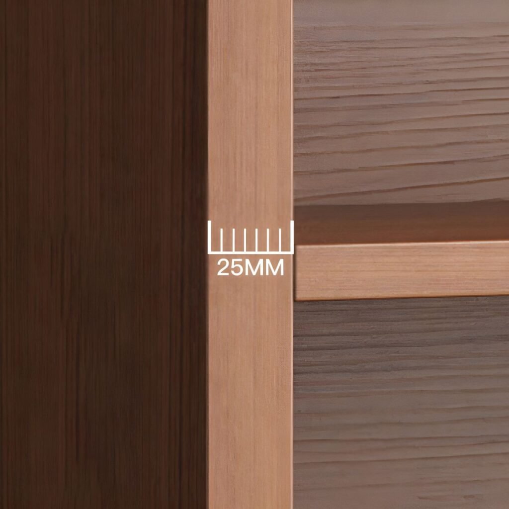 1200x12006 322 Minimalist Open Bookcase - Modern Wood Grain Shelving Unit for Quiet Luxury Decor Bookshelf