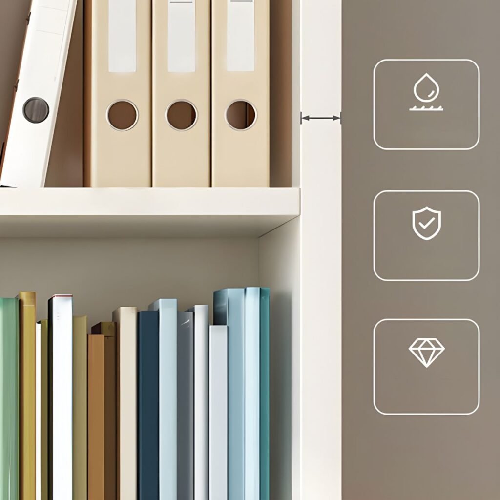 1200x12006 327 Minimalist Open Bookcase - Easy Assembly Modern Wooden Storage Shelf in White & Wood Color Bookshelf