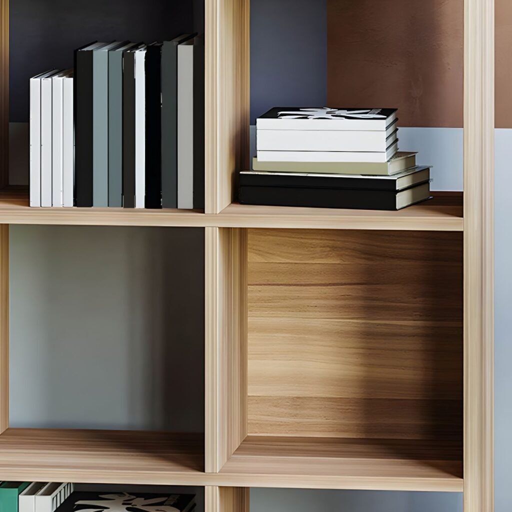 1200x12006 330 Modern 8-Cube Open Bookcase - Minimalist Wooden Storage Organizer for Home Office