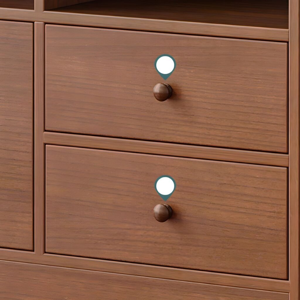 1200x12006 331 Modern Wooden Bookcase with Lower Cabinet Doors and Drawers - 5-Tier Large Storage Shelf for Home Office