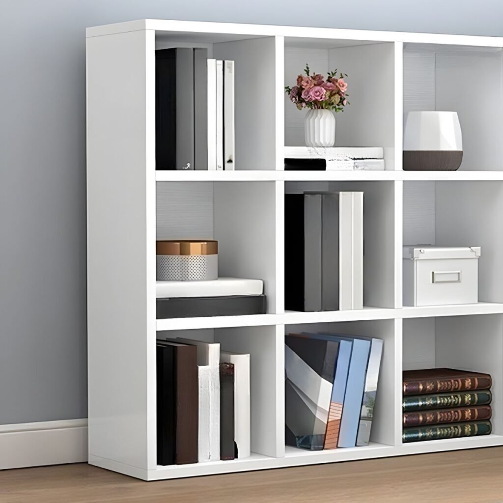 1200x12006 338 Apexerahomelife Modern White Bookcase with 5-Tier Open Shelves JX-BC-035 Multi-Cube Storage
