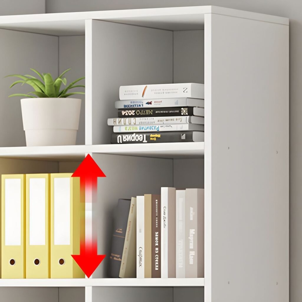 1200x12006 344 Modern Wooden Bookcase with 79" Lower Storage Cabinet - 5-Tier Natural Oak Bookshelf
