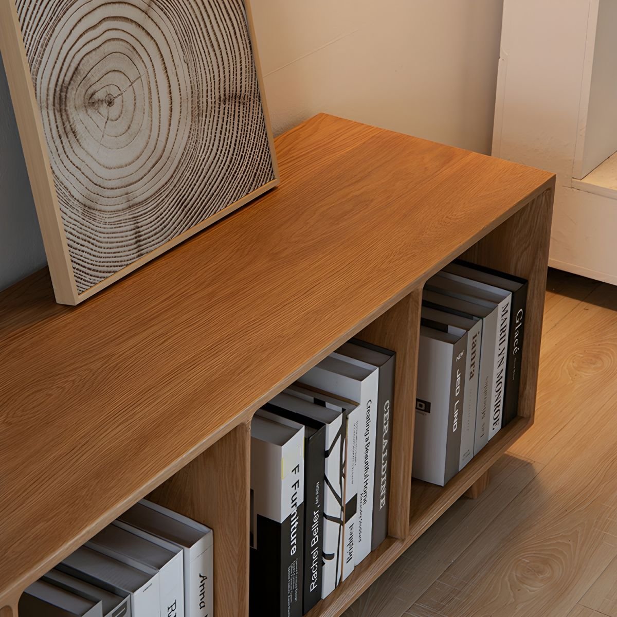 Wooden Design Modern Children's Bookcase Living Room Small Bookcase No Doors Storage Cabinet Bookshelf - Image 2