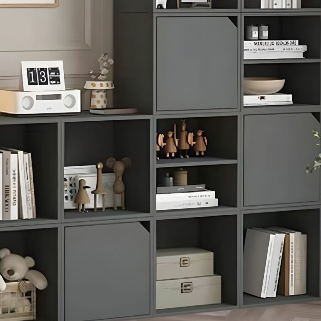 1200x12007 331 Modern 8-Cube Open Bookcase - Minimalist Wooden Storage Organizer for Living Room & Office