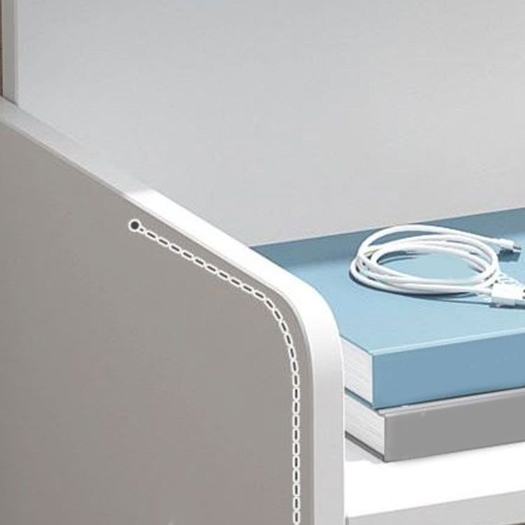 Nightstand Modern Nightstand in Bedroom Wooden Sofa Side Storage with Sliding Drawers - Image 8