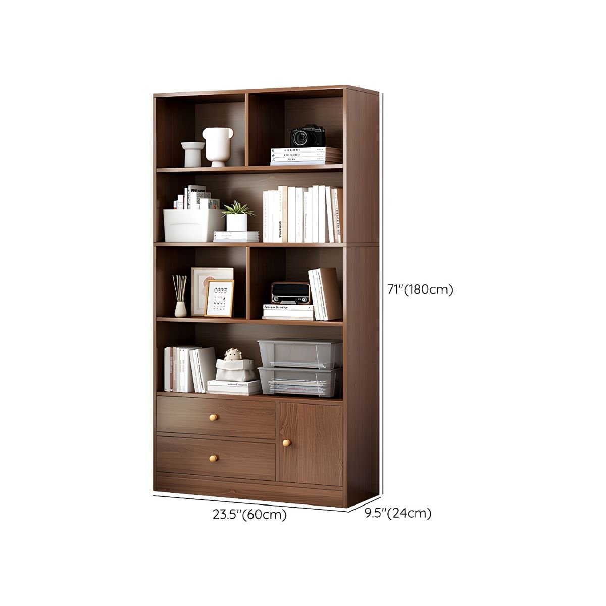 Wooden Modern Design Living Room Book Shelf Library Bookcase 2 Drawers Storage Cabinet Book Shelvese Bookshelf - Image 8