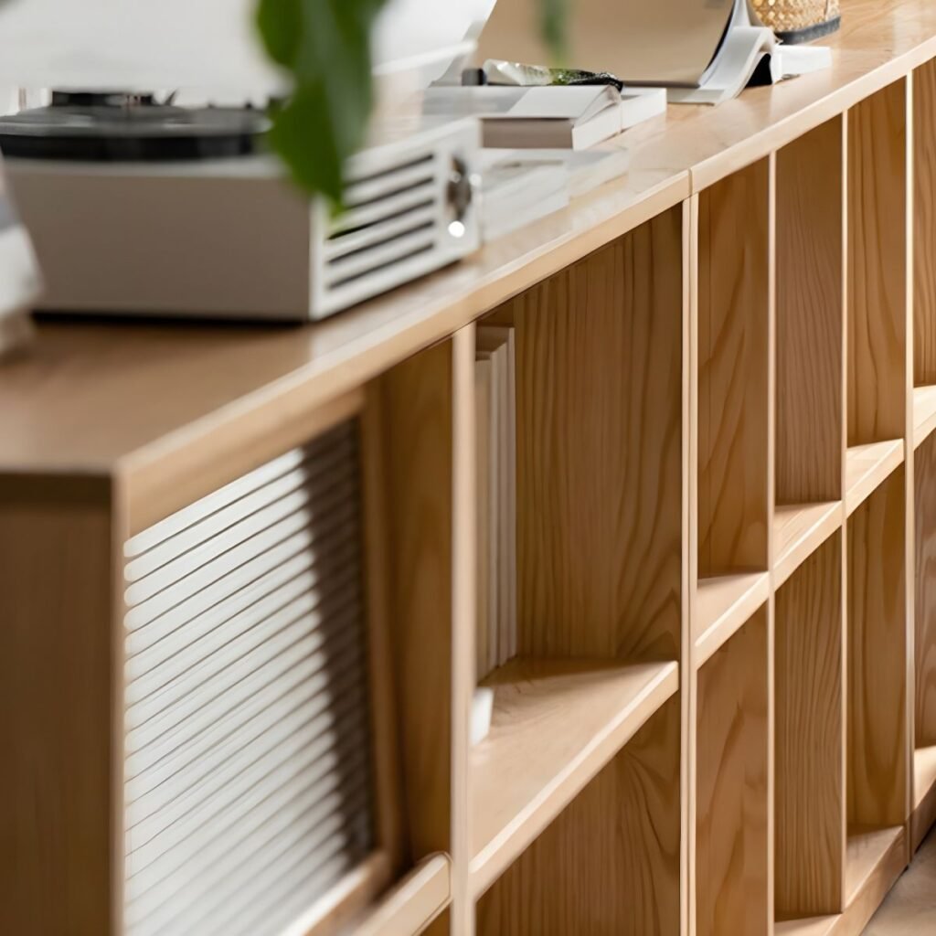 1200x12008 322 Modern 8-Cube Open Bookcase - Minimalist Wooden Storage Organizer for Home Office