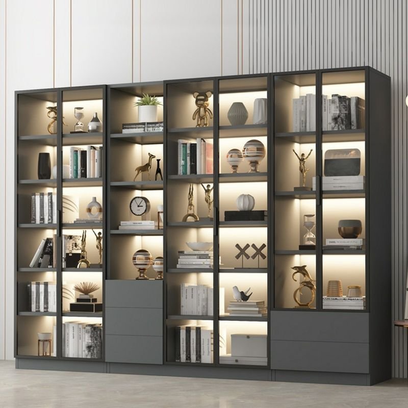 Wooden Bookshelf Design Living Room Book Shelf Library Storage Cabinet Book Shelvese Bookshelf Bookcase - Image 11