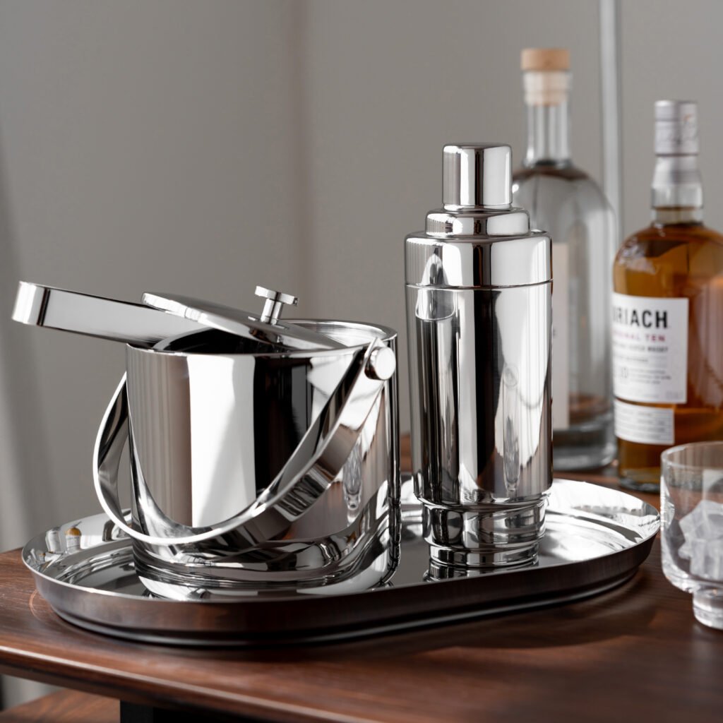 132 6 2 Steel Ice Bucket with Tongs - Luxury Double Wall Vacuum Insulated Wine Chiller by Apexerahomelife.