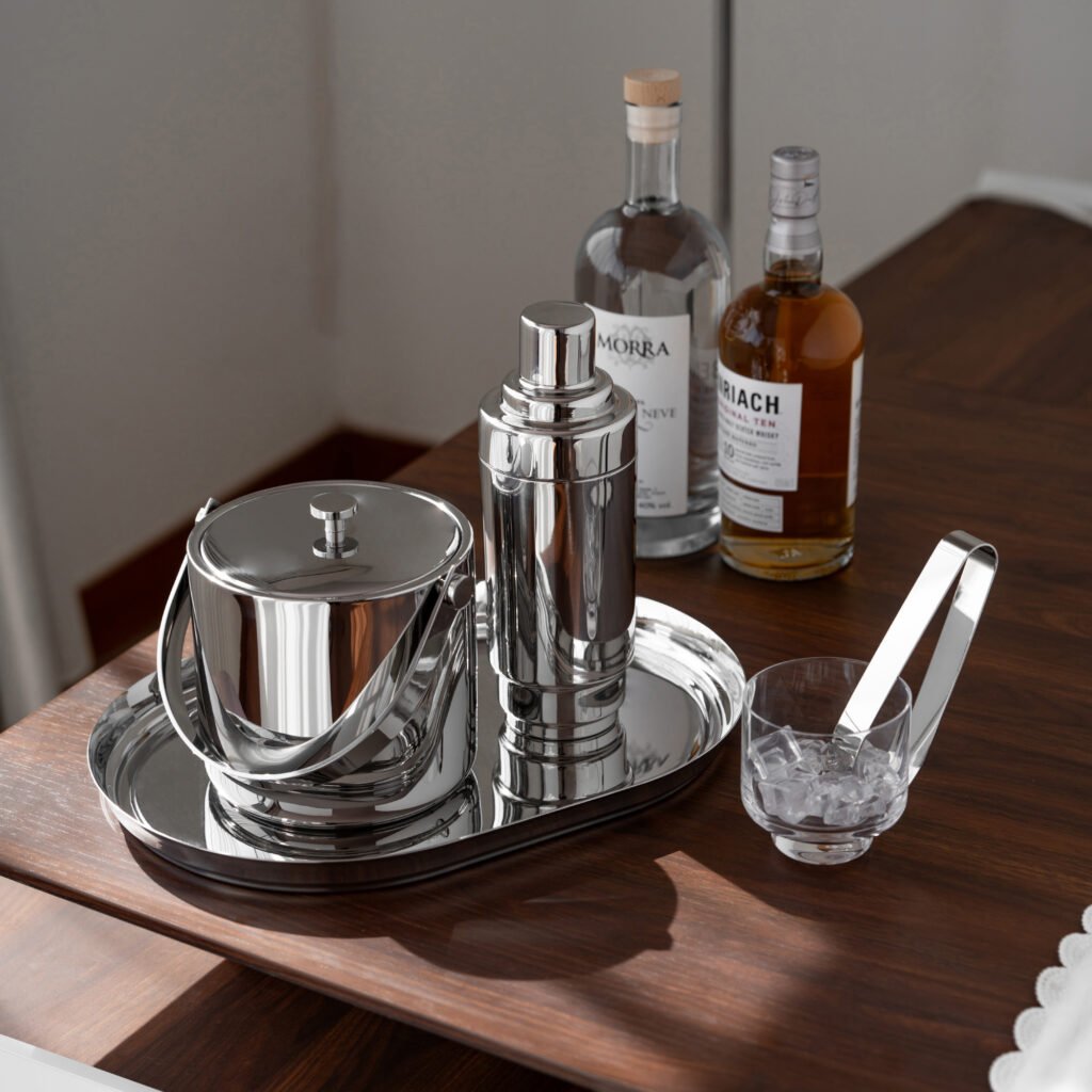 132 7 1 Steel Ice Bucket with Tongs - Luxury Double Wall Vacuum Insulated Wine Chiller by Apexerahomelife.