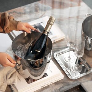 Creative New York ice bucket, stainless steel ice storage bucket, champagne bucket, whisky, creative light luxury ice bucket, restaurant tableware, outdoor home, commercial, home decoration, decorative items, gifts