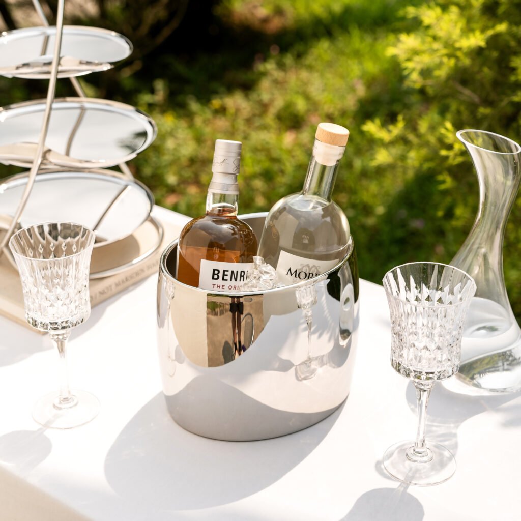 137 2 1 Steel Ice Bucket with Tongs - Luxury Mirror Polished Stainless Steel Wine Chiller by Apexerahomelife.