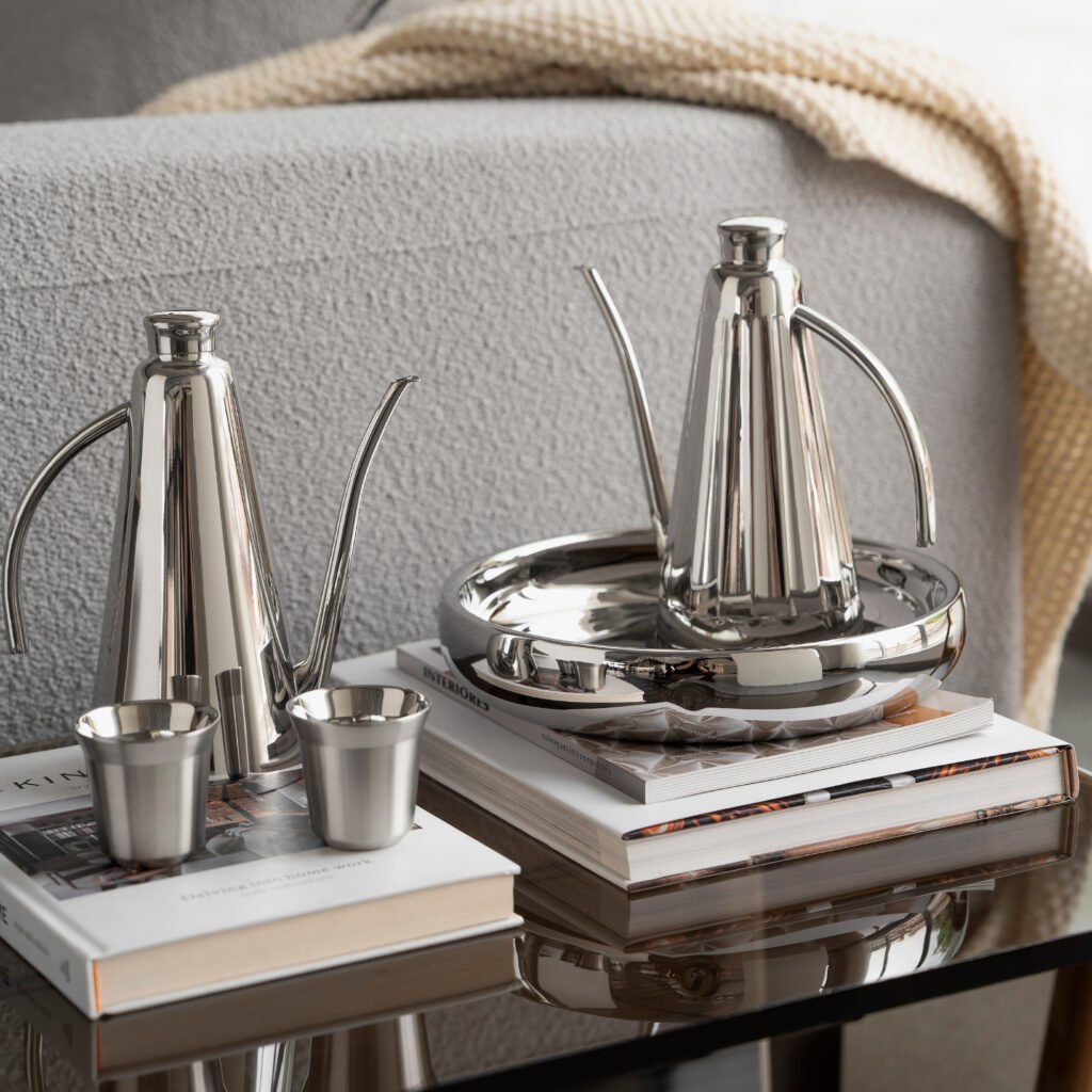 139 1 1 Steel Coffee Set for Modern Office - Luxury Mirror Polished Stainless Steel Coffee Pot and Server Collection by Apexerahomelife.