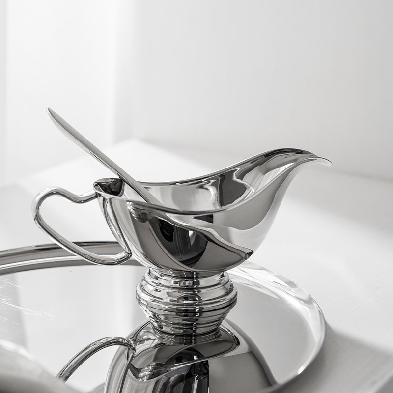 Nordic Creative Stainless Steel Kunming Boat Sauce Boat-Shaped Home And Commercial Steak Sauce Cups, Salad Dressing Hopper, 304 Stainless Steel Sauce Boat, High-End Restaurant Sauce Cups - Image 7
