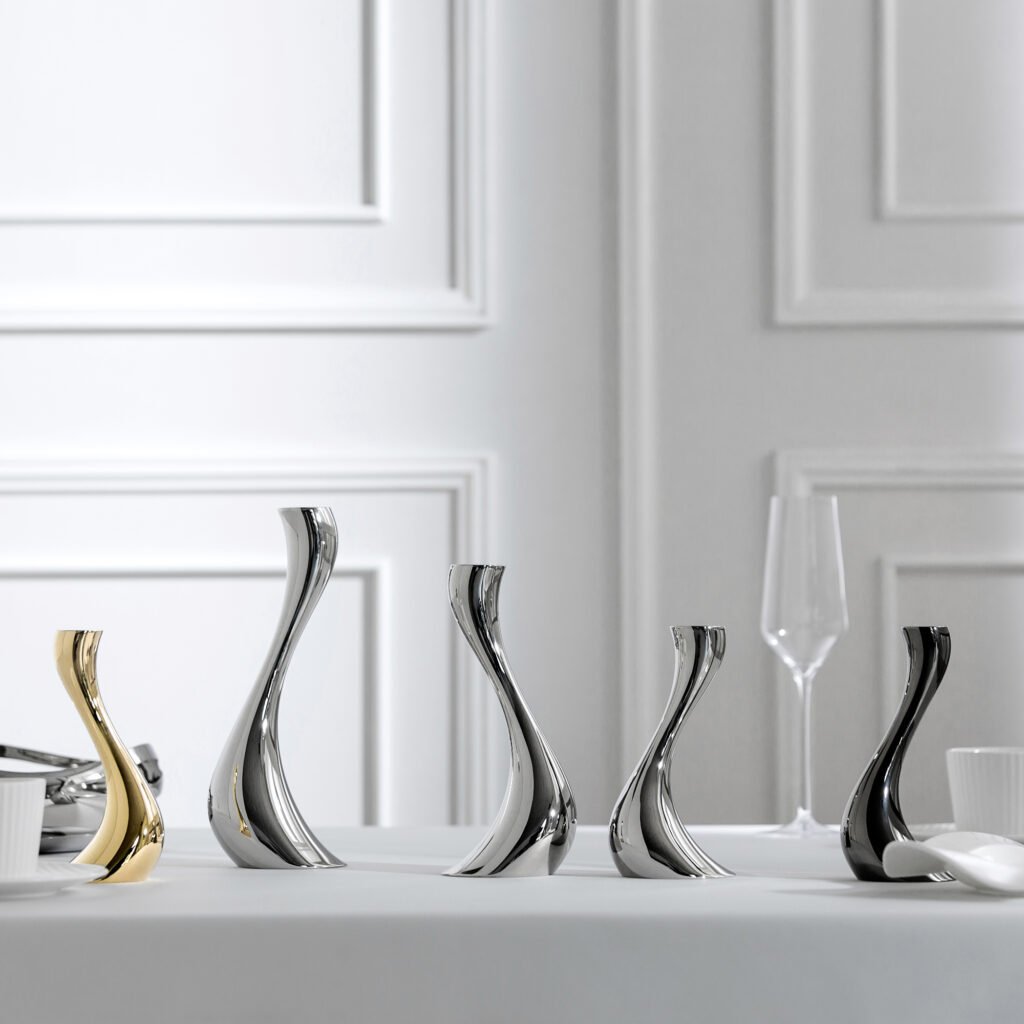 238 1 1 Apexerahomelife Revolutionary S-Curve Stainless Steel Candle Holder Mirror Polished Candelabra