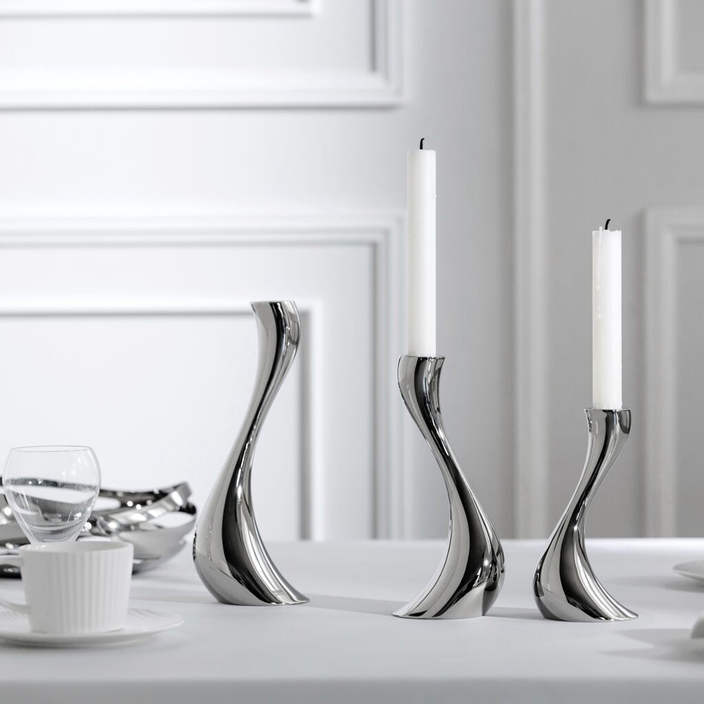 238 2 1 Apexerahomelife Revolutionary S-Curve Stainless Steel Candle Holder Mirror Polished Candelabra