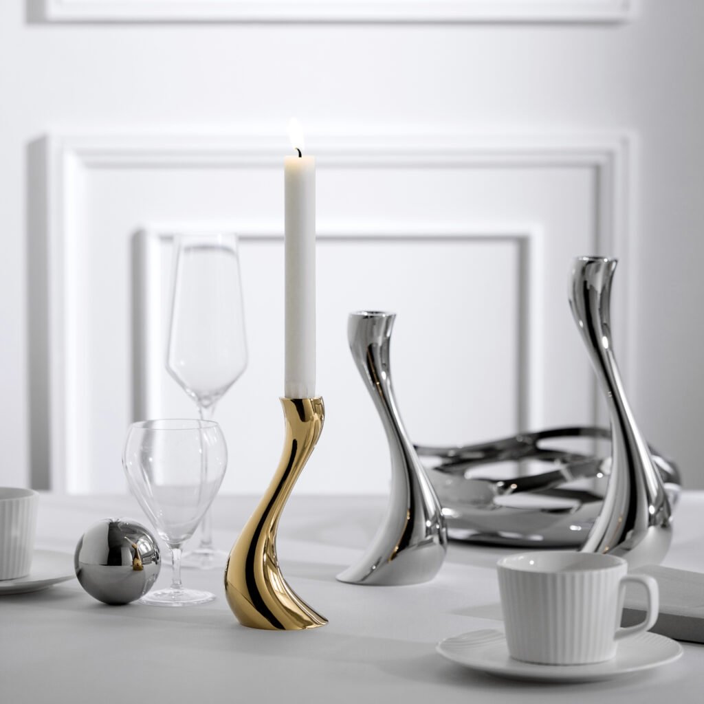 238 5 1 Apexerahomelife Revolutionary S-Curve Stainless Steel Candle Holder Mirror Polished Candelabra