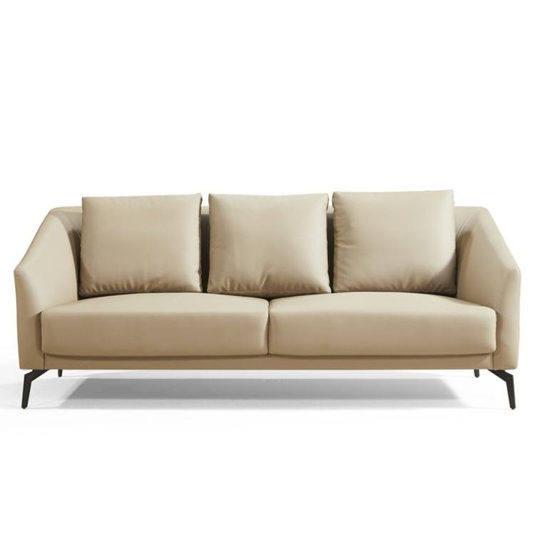 Contemporary 5-Seater Modern Leather Office Sofa Genuine Leather Modular Design for Workshop Application - Image 4