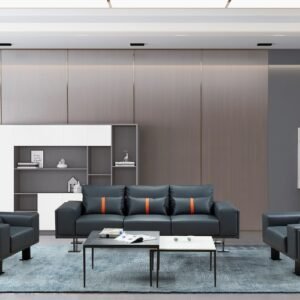 Modern Design Office Hotel Waiting Room Sofas Simple Atmosphere Individual Style PU Leather Office Living Room Sofa