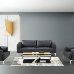 Modern Luxury Genuine Leather Office Sofa Set Wholesale Furniture for Workshop Application No reviews yet