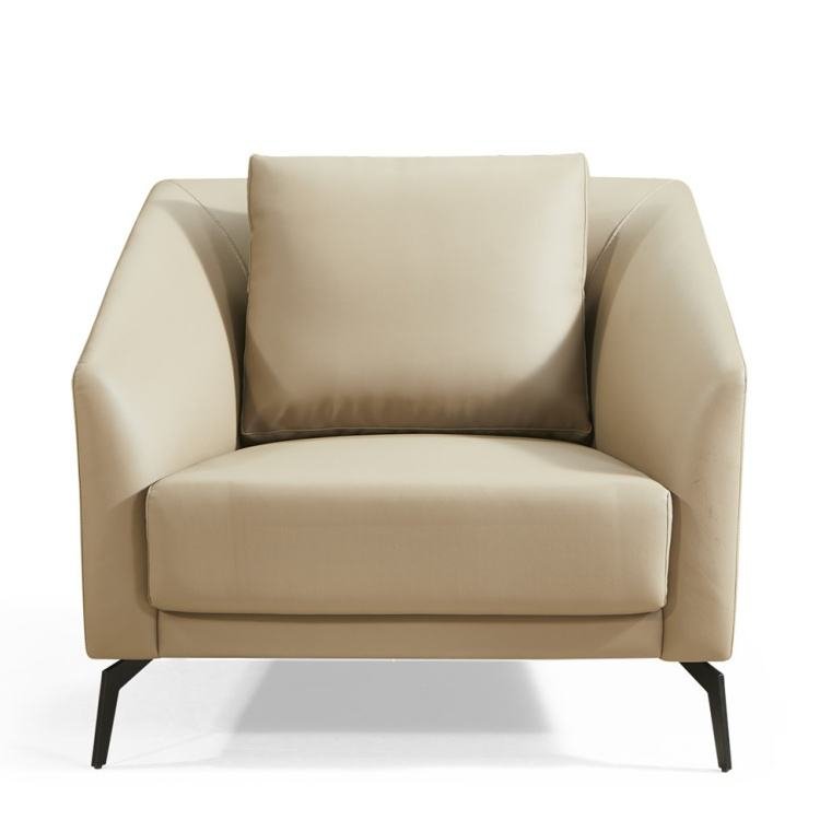 Contemporary 5-Seater Modern Leather Office Sofa Genuine Leather Modular Design for Workshop Application - Image 3