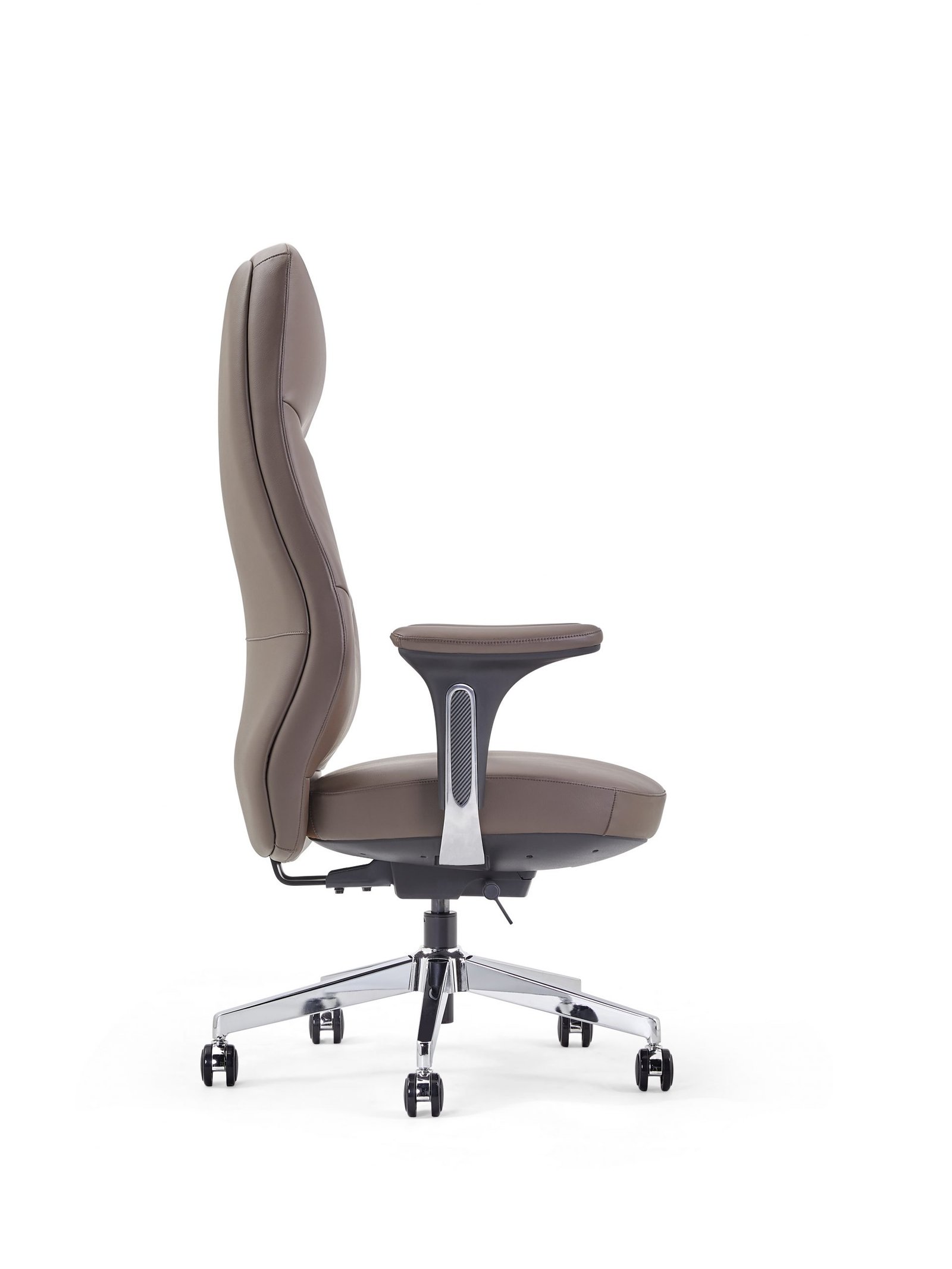 New Product Office Chairs Luxury Ergonomic Executive Genuine Leather Aluminum Modern Leather Office Chair - Image 3