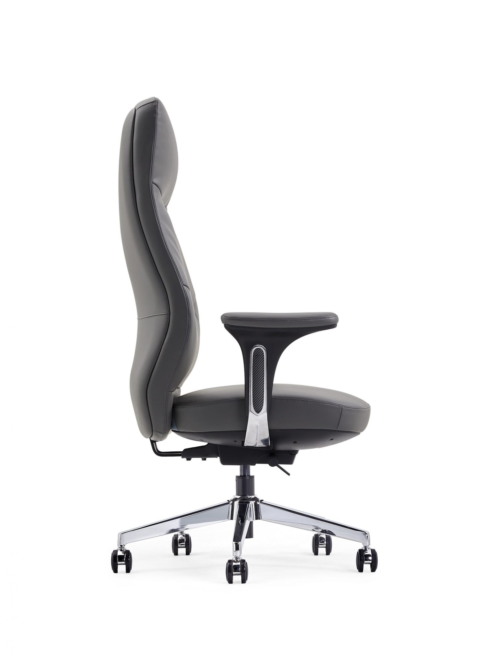 New Product Office Chairs Luxury Ergonomic Executive Genuine Leather Aluminum Modern Leather Office Chair - Image 7