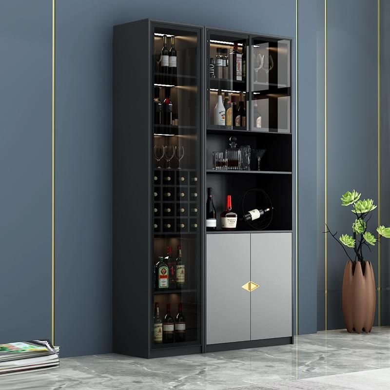 Modern Home Bar Sideboard Wine Cabinet Living Room Furniture Wine Cabinet with Wine Racks for Dining Room - Image 2