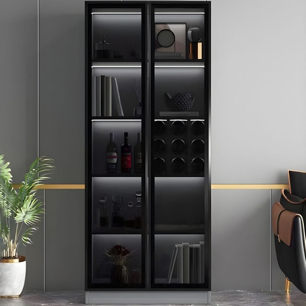 1200x12001 62 Elegant Full-Height Wine Display Cabinet with Floor-to-Ceiling Glass Doors and 4 Professional Modular Layouts for Luxury Homes