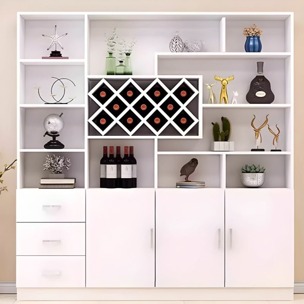 1200x12001 82 Chic Multi-Functional Pantry Sideboard with Professional Wine Grids and Sophisticated 79" Two-Tone Storage for Modern Home Cafes