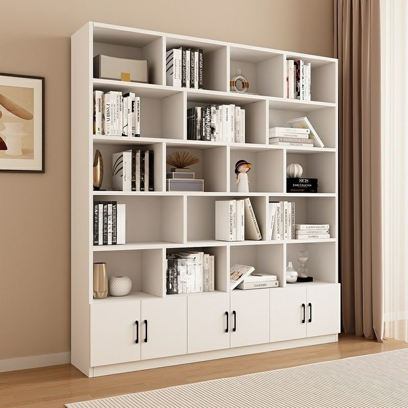 Exclusive Wooden Bookshelf With 8 doors Living Room Library Storage Cabinet Book Shelvese Bookcase - Image 4