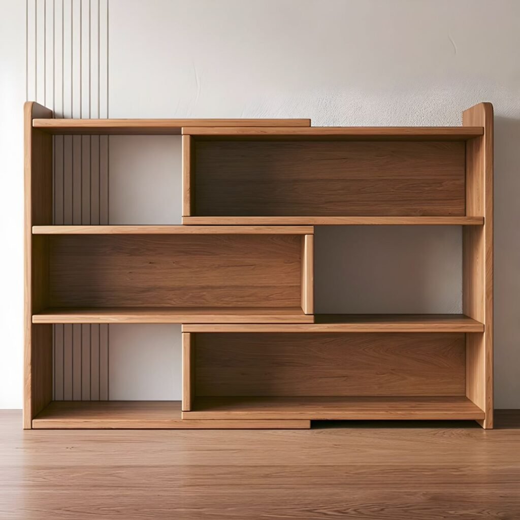 1200x12002 56 Apexerahomelife Plywood Bookcase JX-BC-080 Modern Minimalist Multi-functional Storage