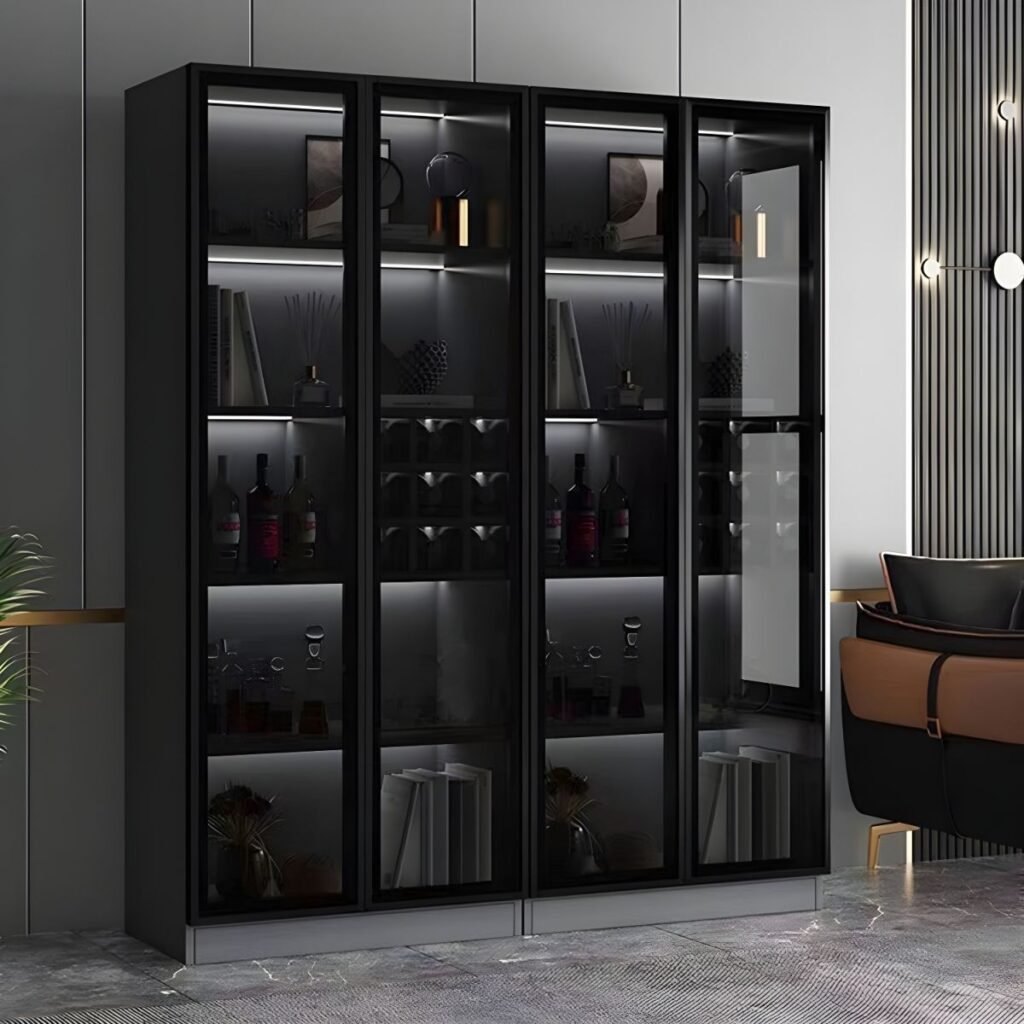 1200x12003 61 Elegant Full-Height Wine Display Cabinet with Floor-to-Ceiling Glass Doors and 4 Professional Modular Layouts for Luxury Homes