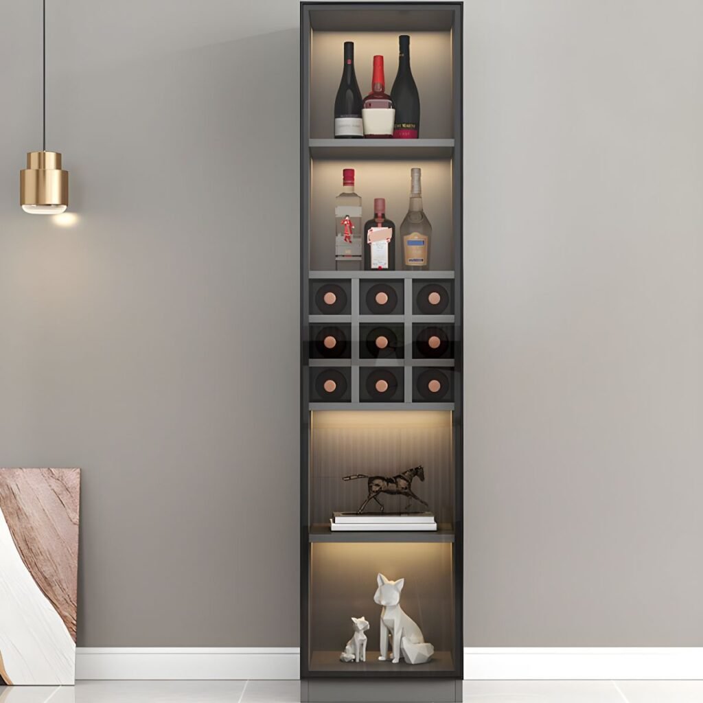 1200x12003 73 Enclosed Full Overlay Free standing Accent Cabinet in Wood with Cabinet Boxes, Glass Doors and 4/6 Shelves in a Trendy Style