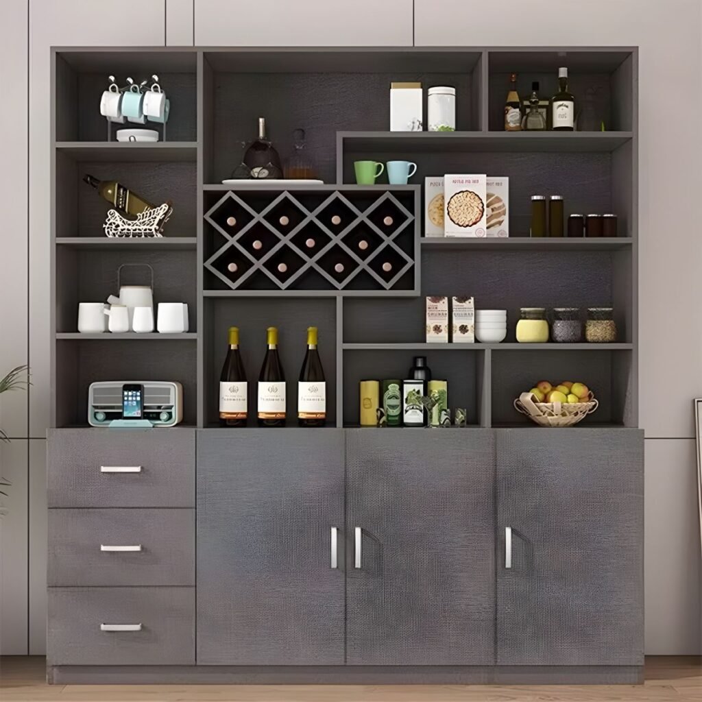 1200x12003 79 Chic Multi-Functional Pantry Sideboard with Professional Wine Grids and Sophisticated 79" Two-Tone Storage for Modern Home Cafes