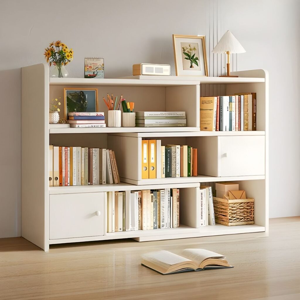 1200x12004 50 Apexerahomelife Plywood Bookcase JX-BC-080 Modern Minimalist Multi-functional Storage