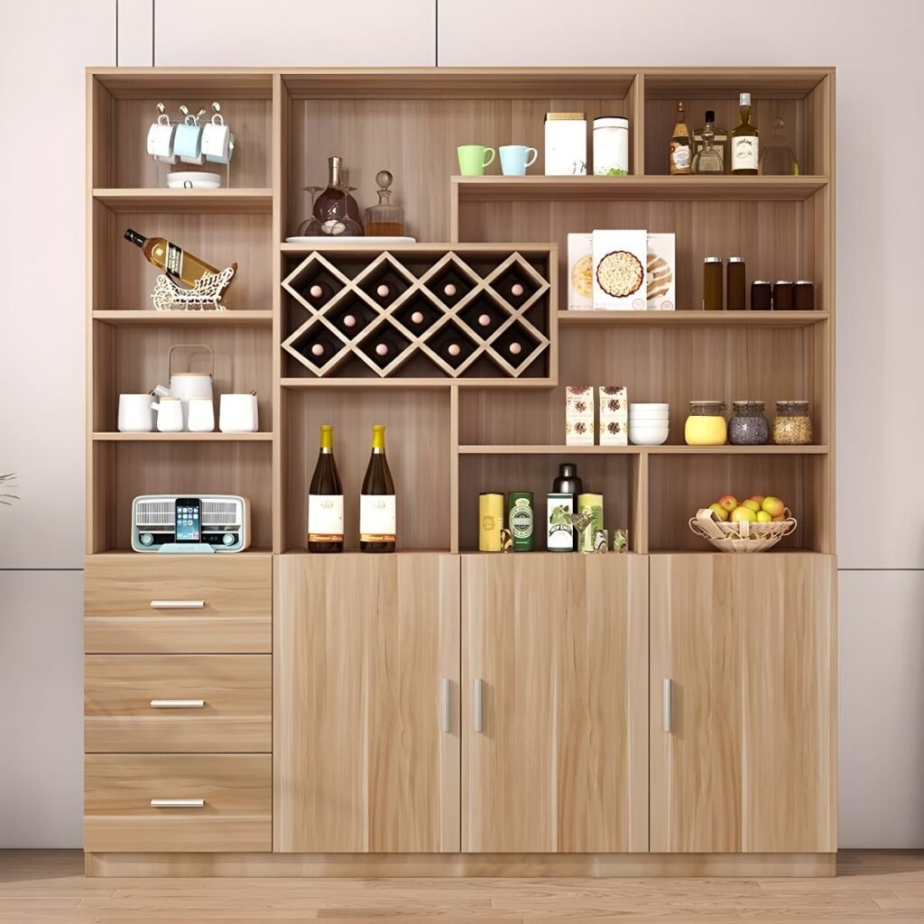 1200x12004 77 Chic Multi-Functional Pantry Sideboard with Professional Wine Grids and Sophisticated 79" Two-Tone Storage for Modern Home Cafes