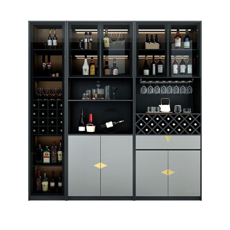 Modern Home Bar Sideboard Wine Cabinet Living Room Furniture Wine Cabinet with Wine Racks for Dining Room - Image 6