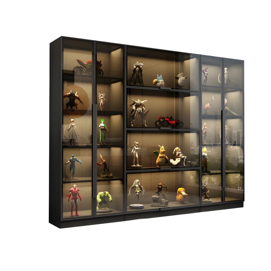 1200x12004 84 Exquisite Interactive Glass Showcase Cabinet with 79-Inch Professional Lift-Up Doors and 18-Style Modular Customization