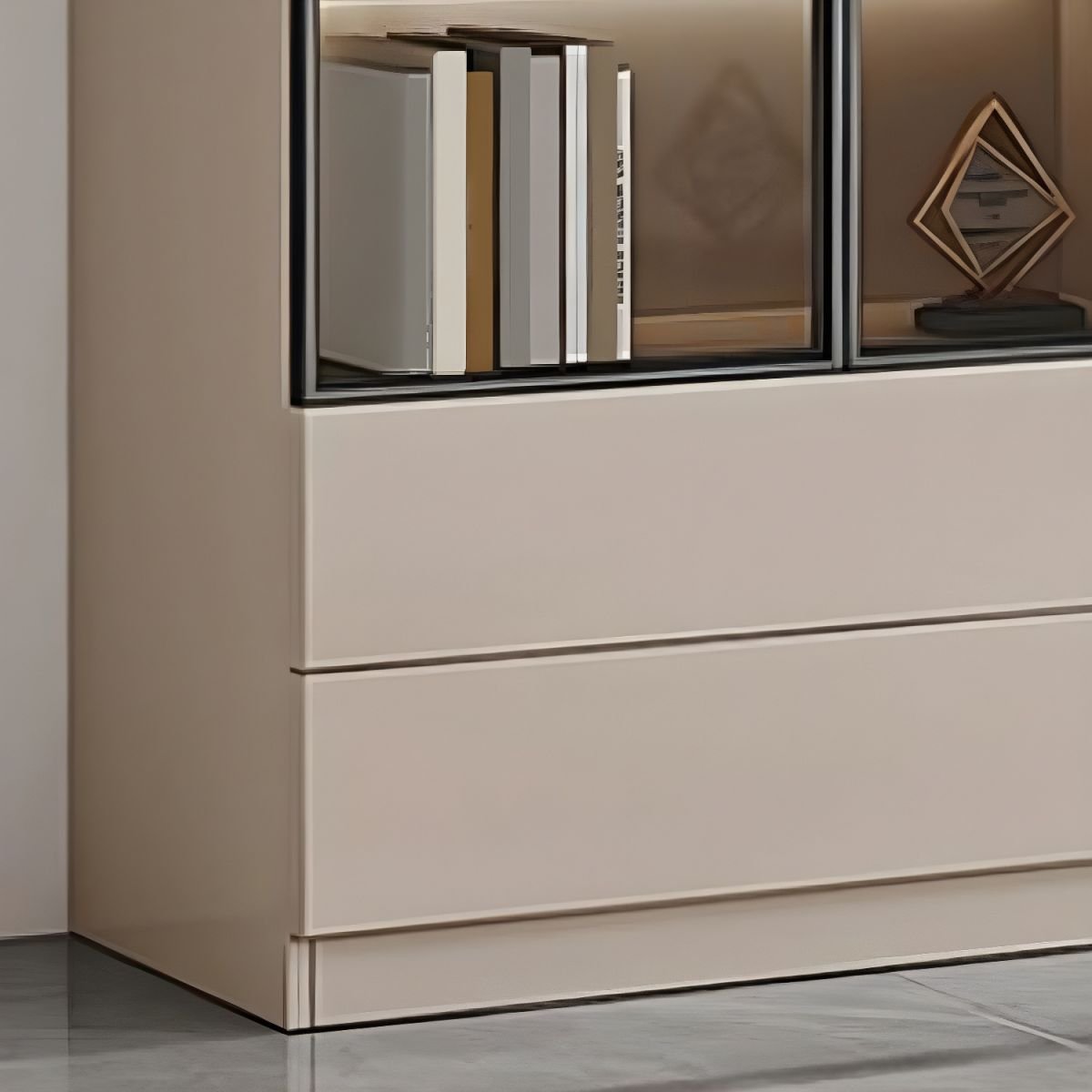 Amazing Bookcase for Modern Living Room with 6 Glass Doors - Image 6