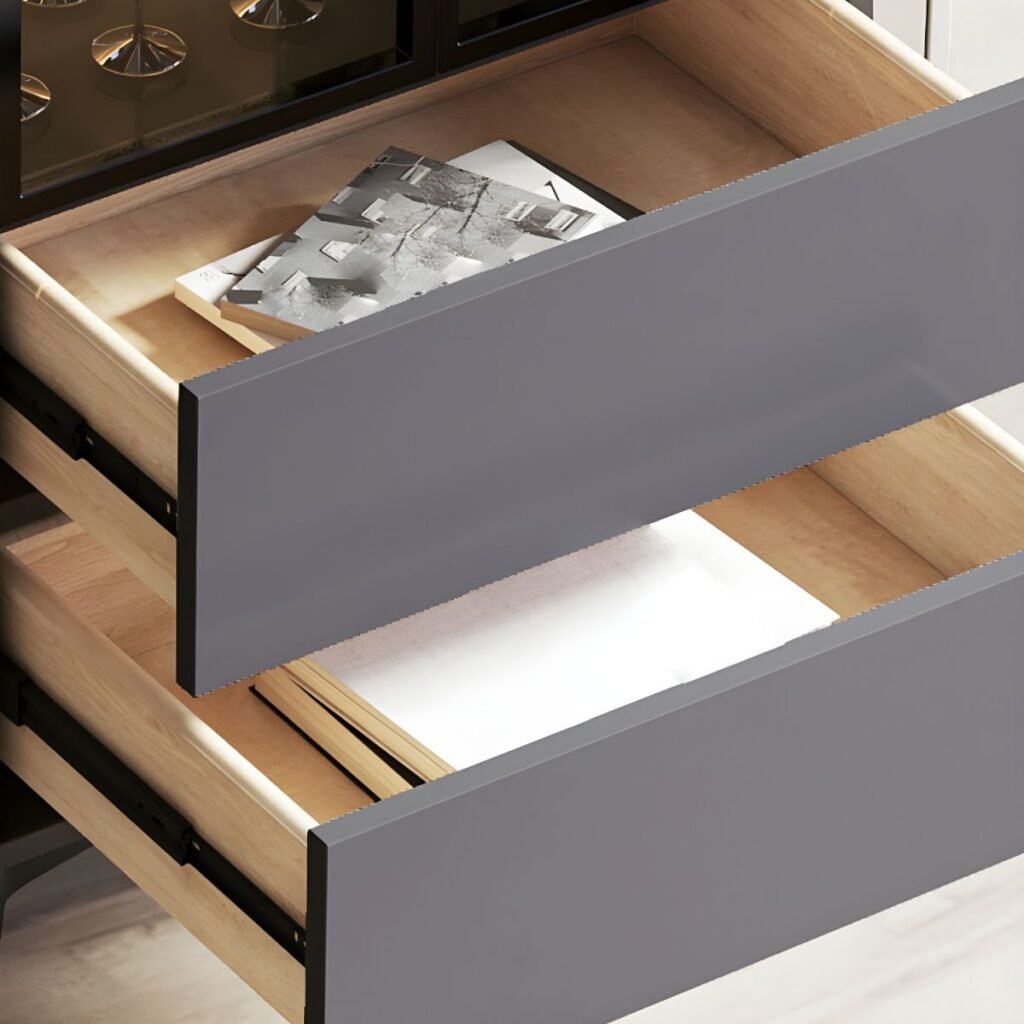 1200x12005 78 Sophisticated Mid-Height Wine Credenza with Integrated LED Lighting and Elegant 55-Inch Glass Showcase for Urban Living