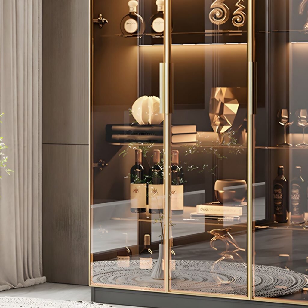 1200x12005 84 Full-Height Glass Showcase with Integrated LED Lighting and Sophisticated 79-Inch Minimalist Frame for Elite Home Galleries