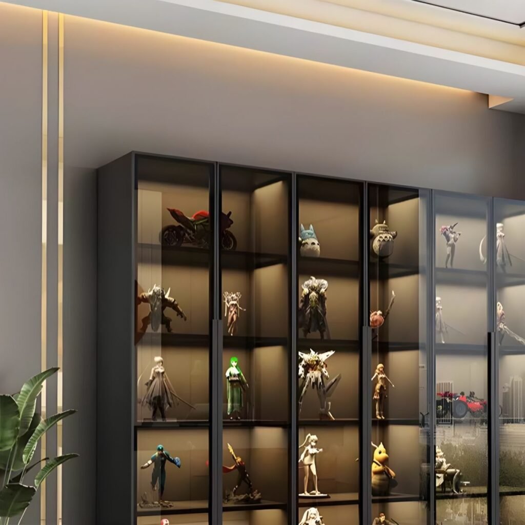 1200x12005 92 Exquisite Interactive Glass Showcase Cabinet with 79-Inch Professional Lift-Up Doors and 18-Style Modular Customization