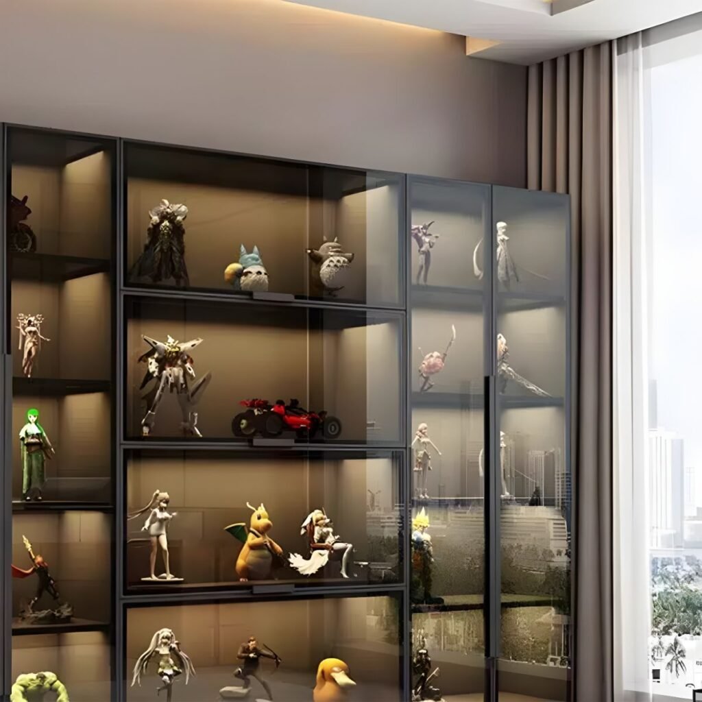 1200x12006 101 Exquisite Interactive Glass Showcase Cabinet with 79-Inch Professional Lift-Up Doors and 18-Style Modular Customization